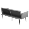 Double Fabric Sofa Single Bed Sleeper Couch Sofabed Settee Recliner Beds Pleqkkn