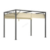 Pergola Steel Frame 3x2M PE Canopy Adjust Shade Pergola Shelter Backyard Beige