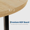 47In Round Dining Table,Kitchen Table for 4 to 6 People with Sturdy Metal Frame