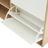 7-in-1 Coat Rack Stand with Mirror Clothes Hanger Drawer Shoe Storage Bench