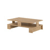 MANSU Modern Coffee Table with Open Storage Shelf – Rectangular Living Room Tabl
