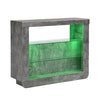 Fiesta Wooden Bar Table Unit In Concrete Effect With LED Lights