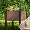 Raised Garden Bed Elevated Planter Box w/ Drainage Holes & Shelf, HDPE,85cm High