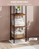 Rustic Tallboy Bookcase 6-Tier Bookshelf Tall Storage Shelving Unit Display Rack