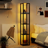 Floor Lamp with Shelves 4-Tier Freestanding Display Rack