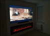 NEW 2025 Media Wall 60" Black UHD LED Glass - Wall mounted Insert Electric Fire