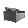 Living Room Sofa Bed Pull Out 2 SeaterConvertible Sleeper 2 with Cushions Grey