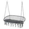 Hanging Hammock Swing Chair Cotton Rope Porch Swing for Indoor Outdoor Patio