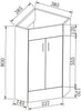 Cabinet Vanity Unit Sink Basin Bathroom Storage Corner Cloakroom High Gloss Grey