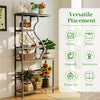 5 Tier Bookshelf Vintage Industrial Bookcase Display Rack Ladder Storage Shelf