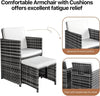 RATTAN GARDEN FURNITURE CUBE SET CHAIRS TABLE OUTDOOR PATIO RATTAN 8 SEATER