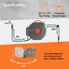 Hose Reel 20m Wall Mounted Hose Reel Retractable Auto Rewind 180° Pivot