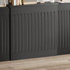 Radiator Cover Vertical Slat Modern Stylish MDF Wood White Black Cabinet Shelf