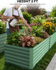 2X Large Galvanised Steel Raised Garden Bed 240x120x60cm Metal Planter Box Veg