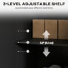 Sideboard Buffet Cabinet with Adjustable Shelves, Black