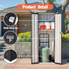 BIRCHTREE Metal Garden Storage Box Shed Outdoor with Shelves Cabinet Anthracite