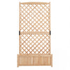 Indoor Outdoor Freestanding Privacy Screen Raised Garden Bed w/ Trellis