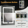 LED Bathroom Mirror Cabinet with Shaver Socket 3 Color Lighting Demister 60*45cm