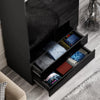High Gloss 3 Door 2 Drawers Wardrobe With Shelves Storage Bedroom Furniture