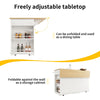 Mobile Storage Rolling Kitchen Island on Wheels Trolley Cart with Worktop, White