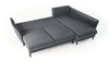 Corner Sofa Bed Storage Container Sleep Function Springs Grey Yellow OPTIMUS