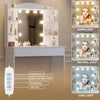 Dressing Table With Mirror Storage Makeup Desk Vanity Table Led Lights Bedroom