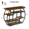 39.4" Industrial Console Table Narrow Entryway Sofa Table with Storage Shelves