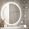 Round LED Bathroom Wall Mirror Demister Illuminated Light Up 500x500 Waterproof
