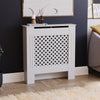 White Radiator Cover MDF Small Large Modern Wood Slat Grill Cabinet Furniture