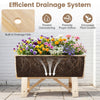 Elevated Half-Barrel Planter Boxes with Legs & Drainage Hole