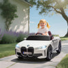 BMW i4 Licensed 12V Kids Electric Ride-On Car w/ Remote Control - White