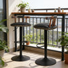 2PCS Metal Base & Gas Lift Faux Leather Kitchen Breakfast Bar Cafe Stools Swivel