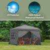 Pop Up Gazebo 3m x 3m - Garden Marquee Shelter Canopy with Sides, Grey