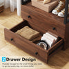 Freestanding Closet Organizer Small Clothes Rack with Drawers and Shelves