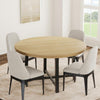 47In Round Dining Table,Kitchen Table for 4 to 6 People with Sturdy Metal Frame