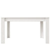 WHITE DINING TABLE RECTANGULAR KITCHEN DINING ROOM 4 SEATERS 116X65X75 CM TABLE