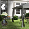 3 x 3 m Heavy Duty Pop Up Garden Gazebo with Handy Bag Mesh Sidewalls Grey