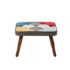ROCKING CHAIR FOR NURSERY PATCHWORK ACCENT CHAIR WITH SOFT LUMBAR AND FOOTSTOOL
