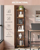 Rustic Tallboy Bookcase 6-Tier Bookshelf Tall Storage Shelving Unit Display Rack