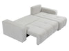 Corner Sofa Bed with Storage Universal Corner Side Cream Velvet Fabric FURYN