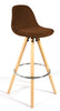Bar Stools Kitchen Breakfast Chairs Dining Modern Wooden Velvet | Set of 2