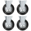 4pcs Heavy Duty Swivel Castor Trolley 200 mm Furniture Caster Rubber Y6J2