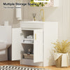Freestanding Vanity Unit Basin Sink Bathroom Storage Cabinet Gloss White 600mm