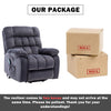 Power Lift Recliner Electric Massage Chair Armchair Single Sofa with Heat Grey