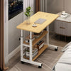 Simple Adjustable Laptop Desk w/ Wheels Movable Bedside Computer Table Portable