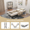 Home Office Folding Bed Guest Bed with Mattress & 4 Wheels