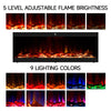 Electric Fireplace Panoramic Media Fire 40-72in Wall Insert LED Fireplace Heater
