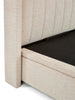New Dakota Boucle End Lift Up Storage Ottoman Double Bed Frame Natural