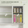 Freestanding Kitchen Cupboard, Storage Cabinet with Doors White