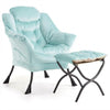 Comfy Lazy Chair with Footstool Relax Lounge Chair Accent Armchair Sofa Chair